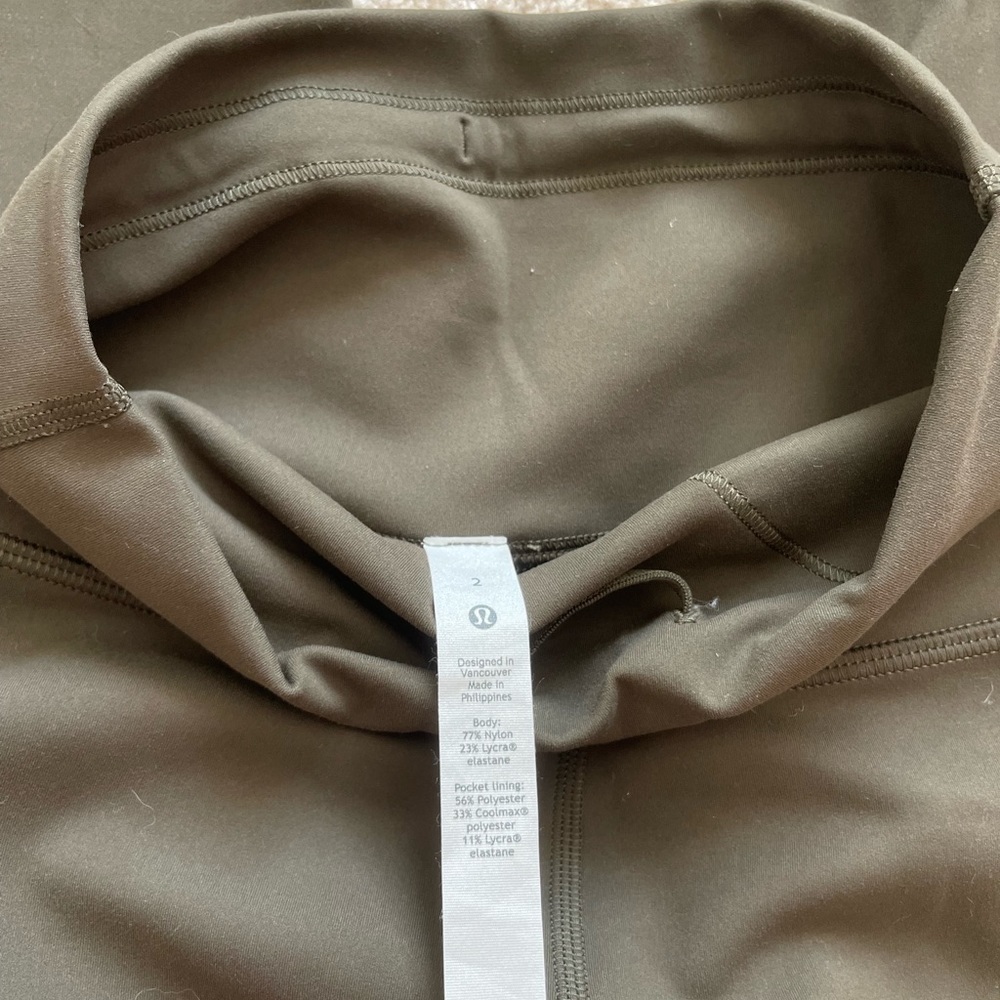 Lululemon Olive Green Leggings Size 2 - Picture 3 of 4